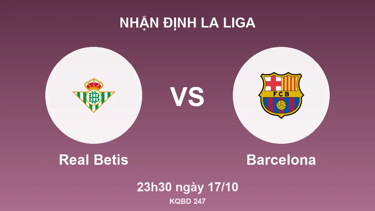 Nhận định La Liga Real Betis vs Barcelona, 23h30 ngày 17/10